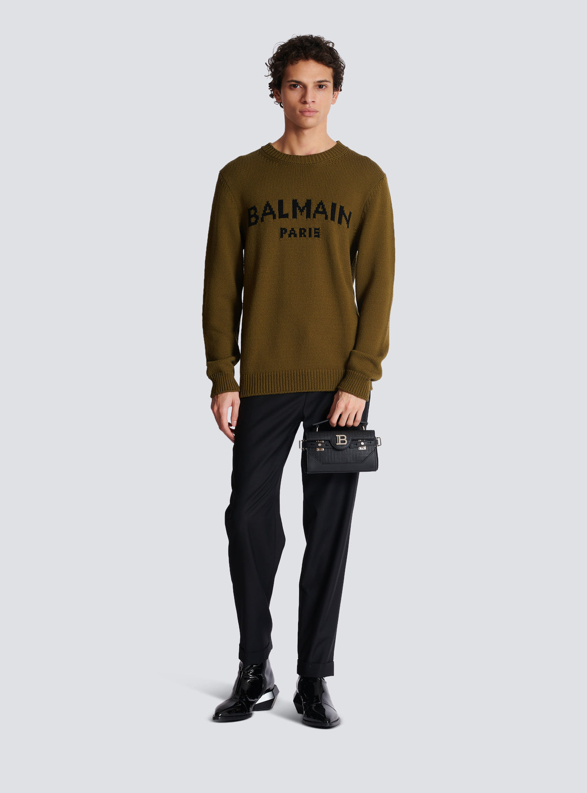 Pull en laine balmain paris - Kaki