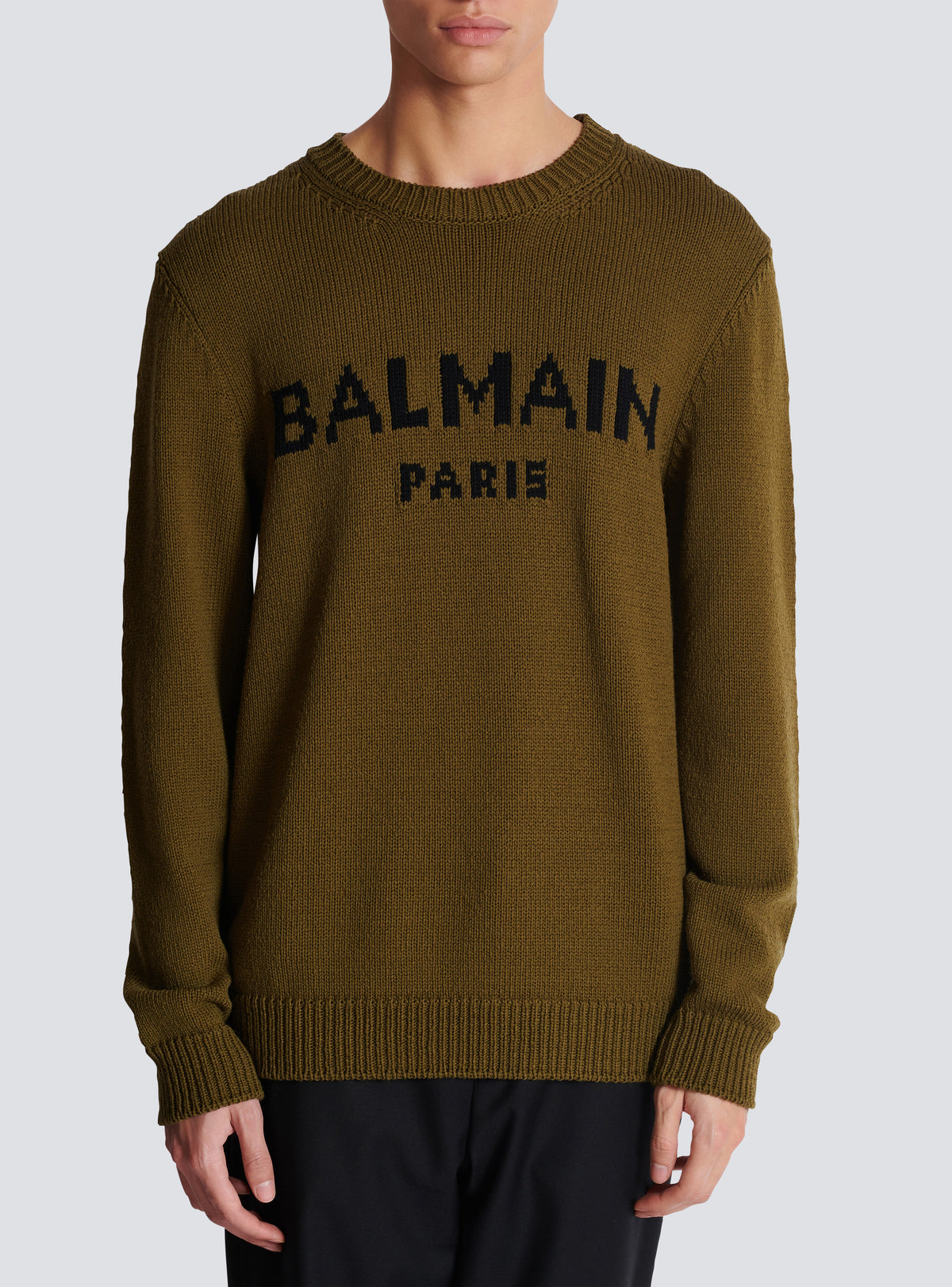 Pull en laine balmain paris - Kaki