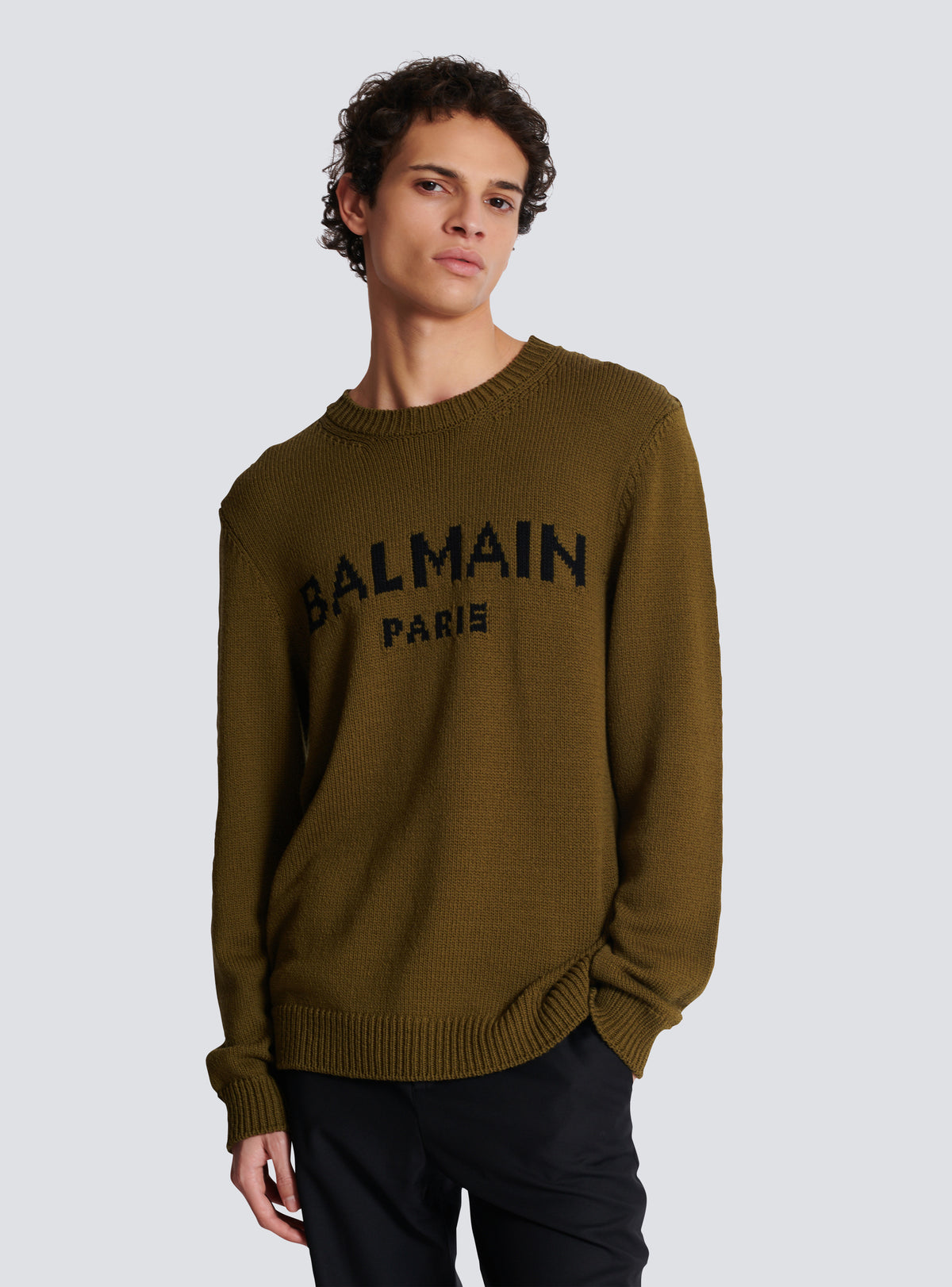 Pull en laine balmain paris - Kaki