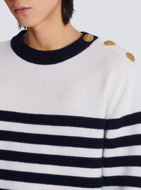 Pull marinière en cachemire - Blanc & Marine