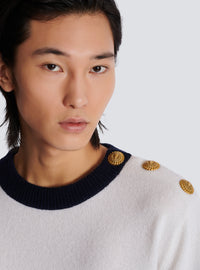 Pull marinière en cachemire - Blanc & Marine