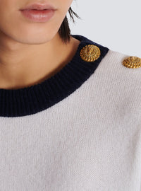 Pull marinière en cachemire - Blanc & Marine