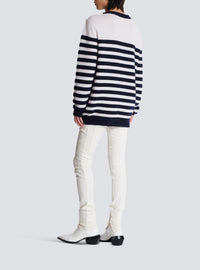Pull marinière en cachemire - Blanc & Marine