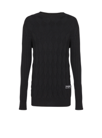 Pull jacquard diamant - Noir