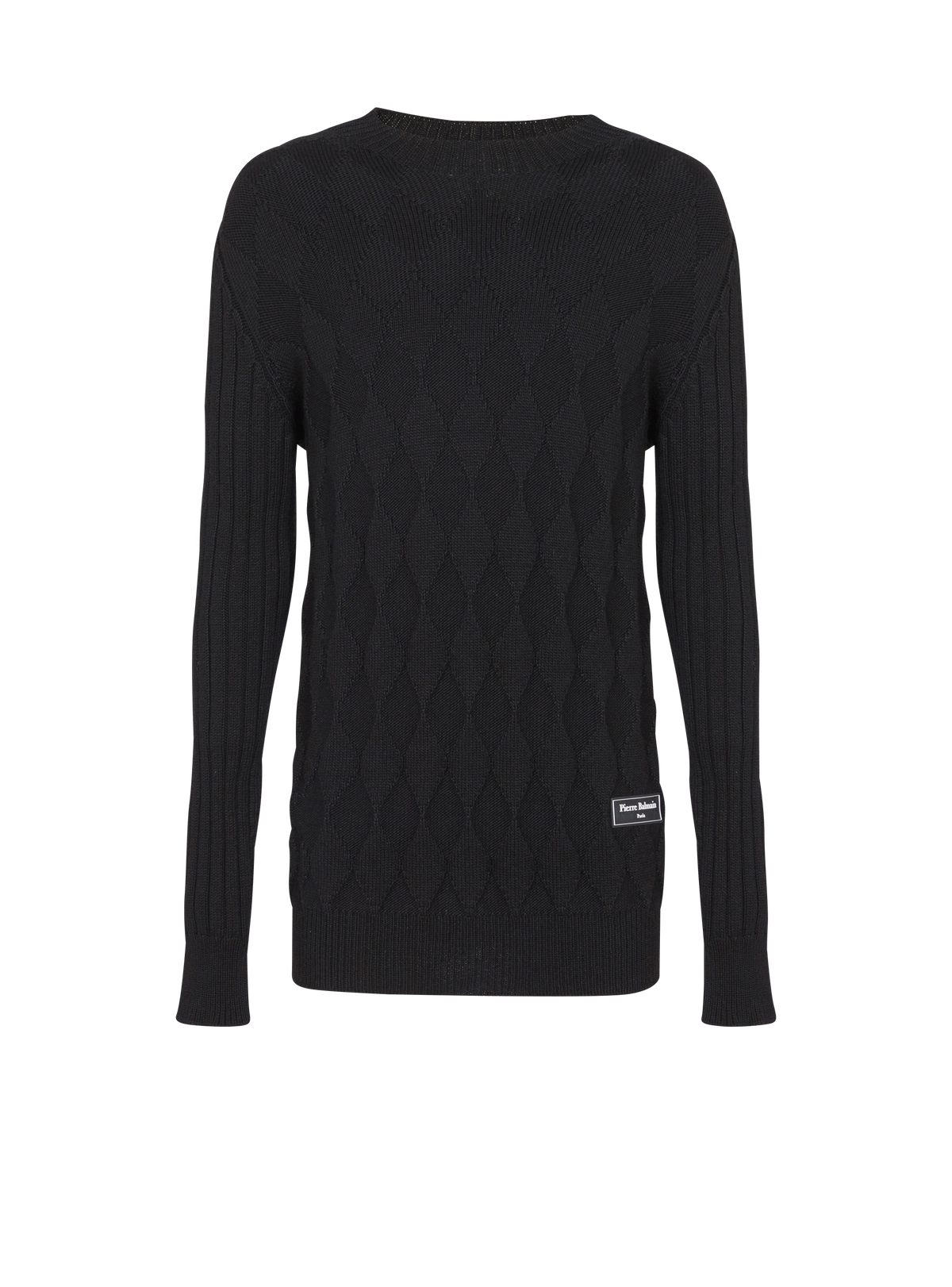 Pull jacquard diamant - Noir