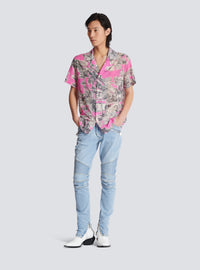 Jean biker en denim light blue  - Bleu Jean Clair