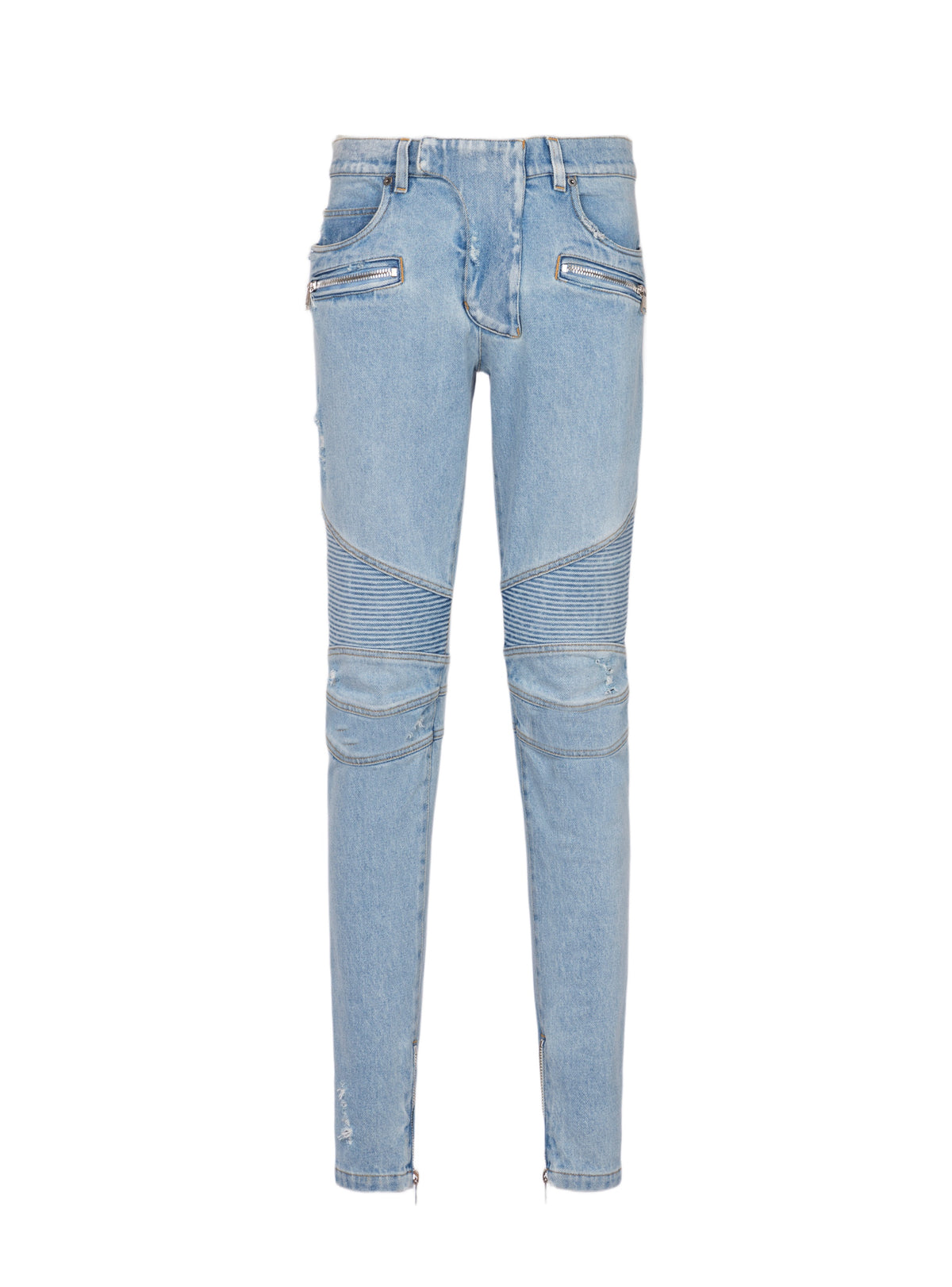 Jean biker en denim light blue  - Bleu Jean Clair