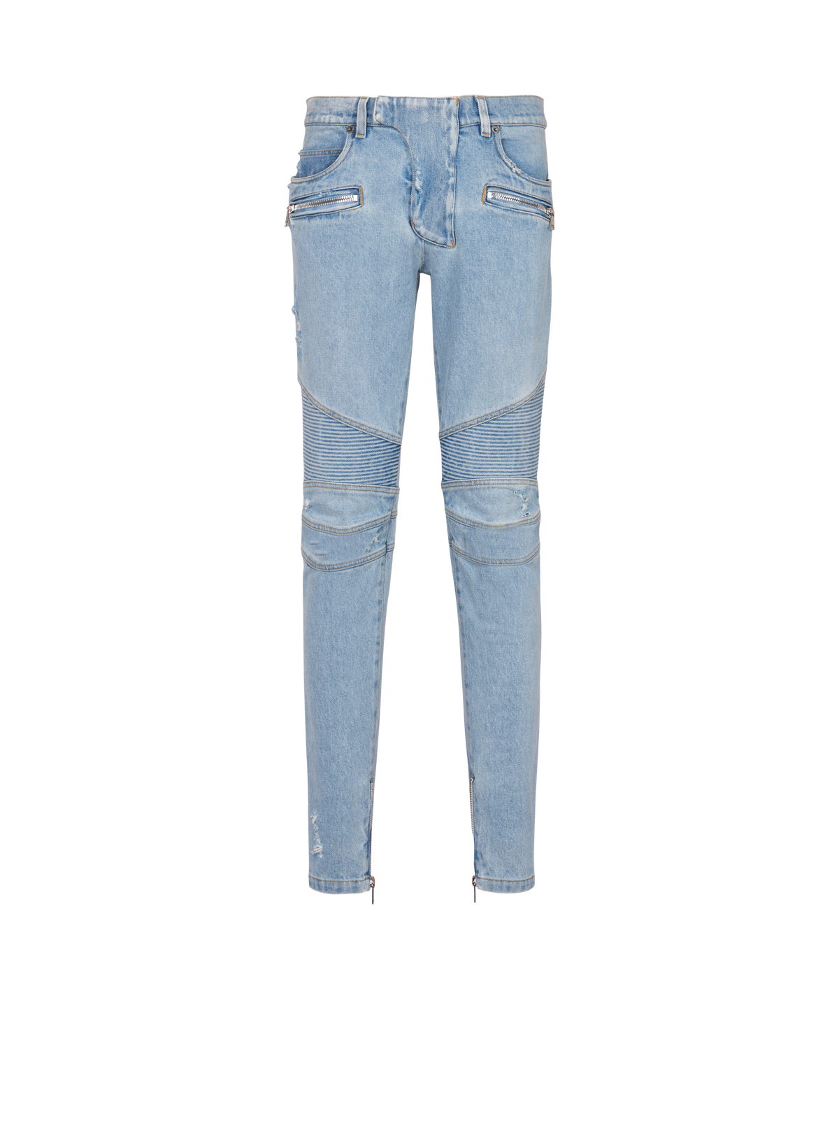 Jean biker en denim light blue  - Bleu Jean Clair