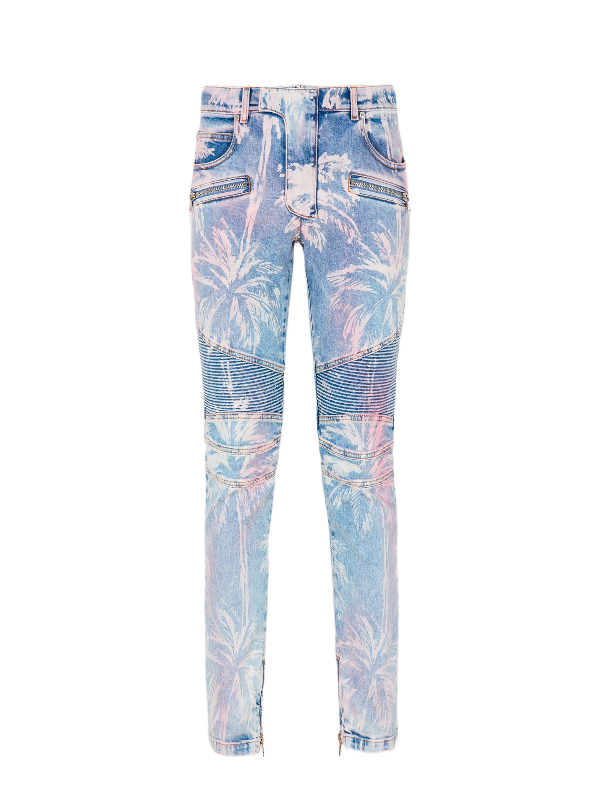 Pantalon biker en denim - Bleu Jean