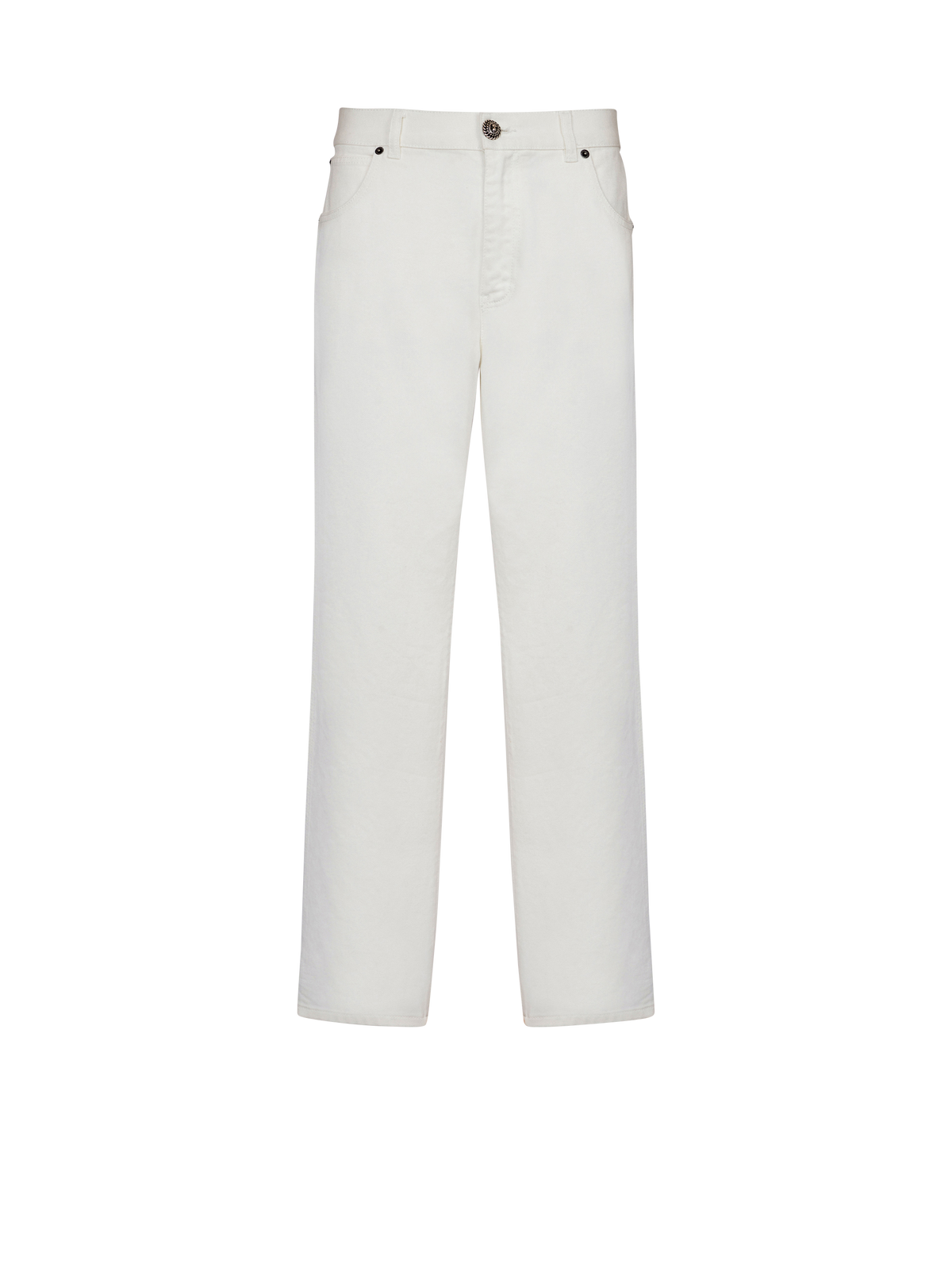 Pantalon en jean droit - blanc-lavé - Blanc