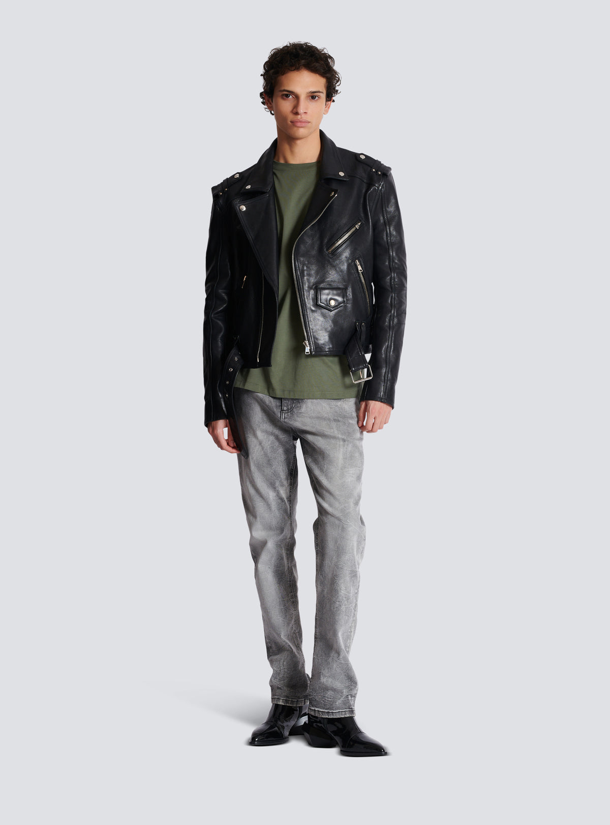 Jean regular en denim grey - Gris Clair Délavé