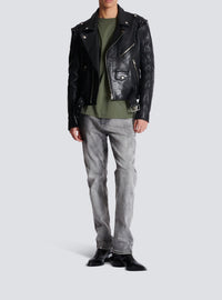 Regular denim trousers - Washed Light Grey