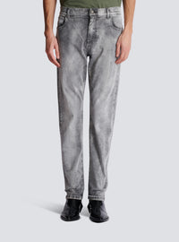 Jean regular en denim grey - Gris Clair Délavé