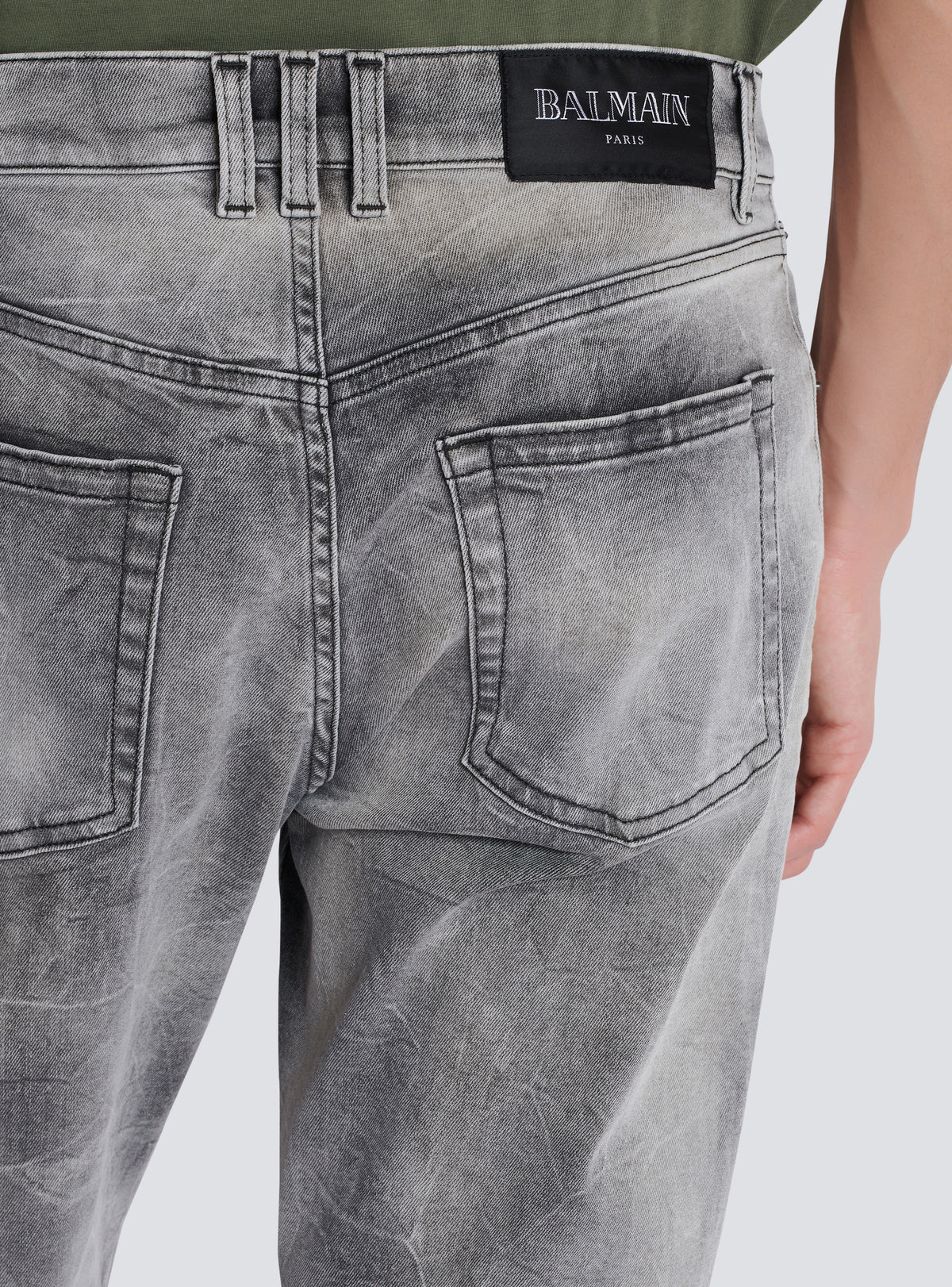 Jean regular en denim grey - Gris Clair Délavé