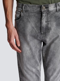 Jean regular en denim grey - Gris Clair Délavé