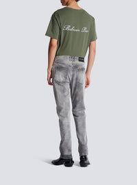 Regular denim trousers - Washed Light Grey
