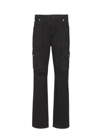Pantalon cargo en coton droit - Noir
