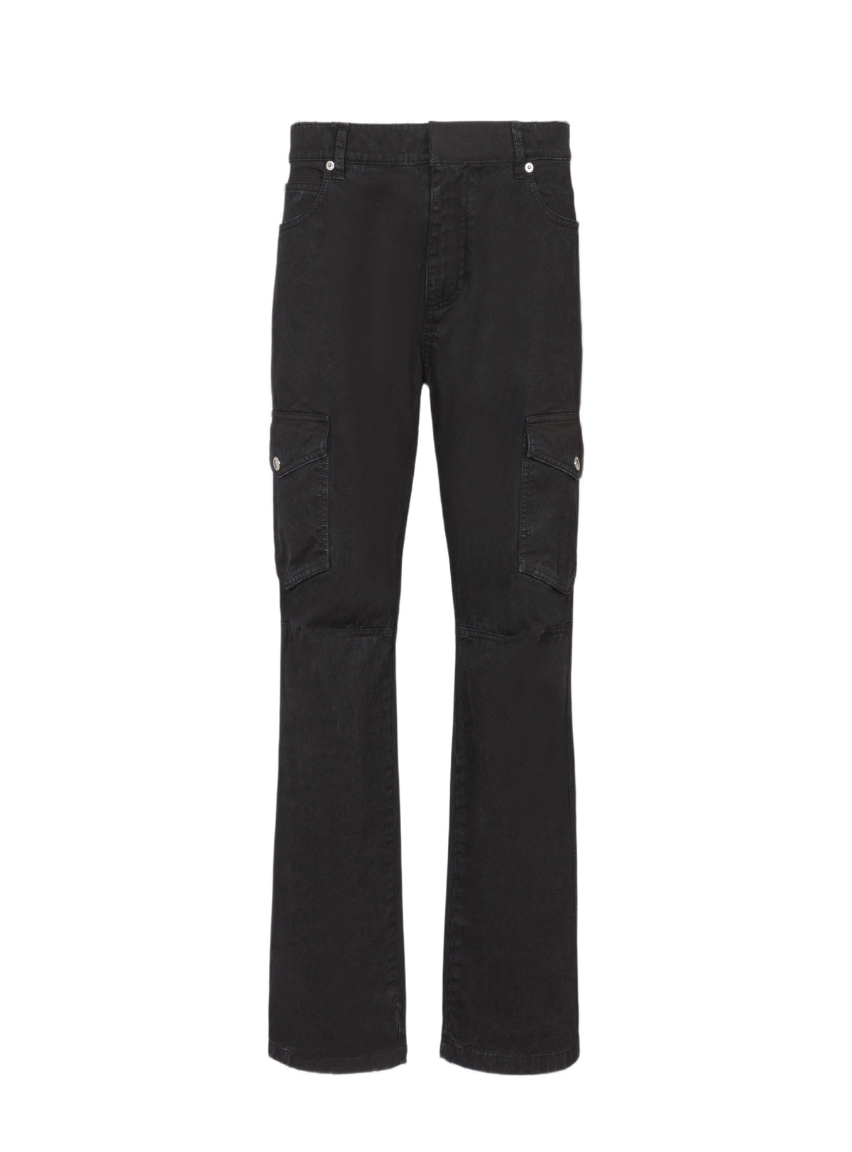 Pantalon cargo en coton droit - Noir