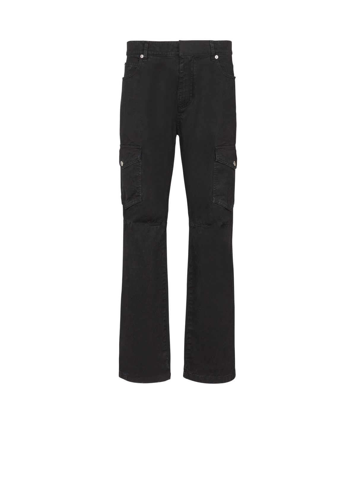 Pantalon cargo en coton droit - Noir