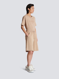 Bermuda en coton avec broderie balmain vintage - Beige