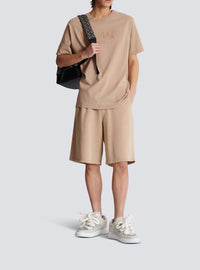 Bermuda à broderie vintage - Beige
