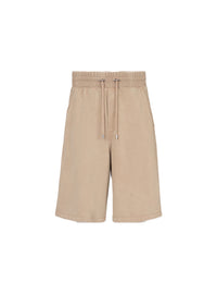 Bermuda en coton avec broderie balmain vintage - Beige