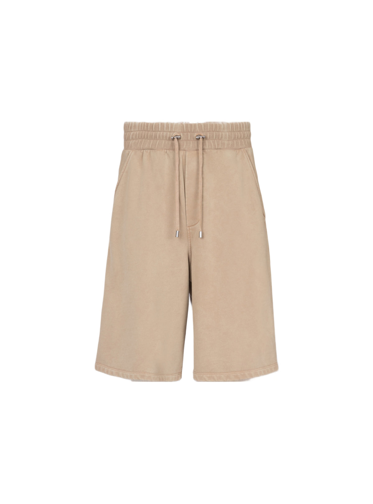 Bermuda en coton avec broderie balmain vintage - Beige