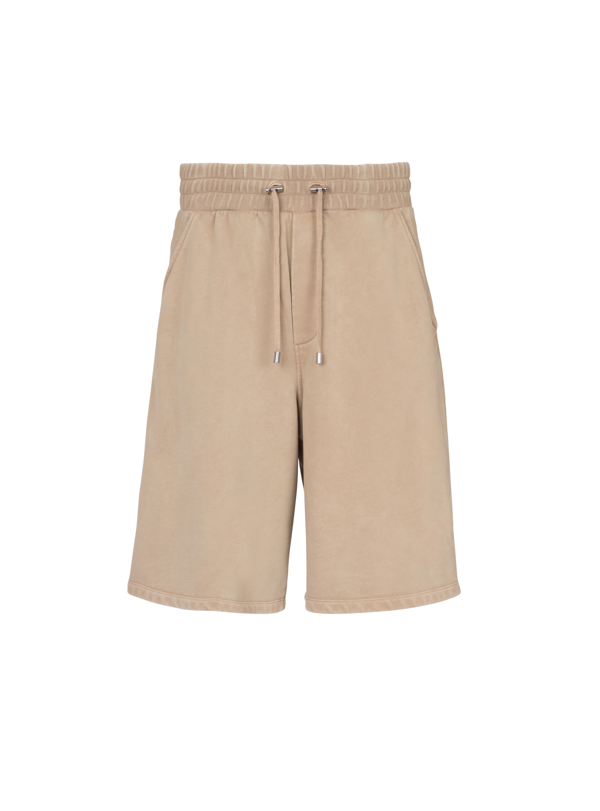 Bermuda en coton avec broderie balmain vintage - Beige