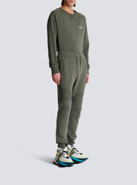 Pantalon de survêtement floqué Balmain Paris - Kaki