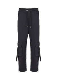 Pantalon de survêtement cargo - Noir & Argent