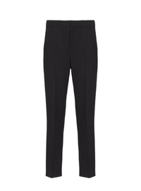 Pantalon en laine double crêpe - Noir