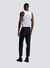 Pantalon en laine double crêpe - Noir
