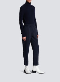 Pantalon en jacquard monogramme PB Labyrinthe - Bleu Foncé & Marine