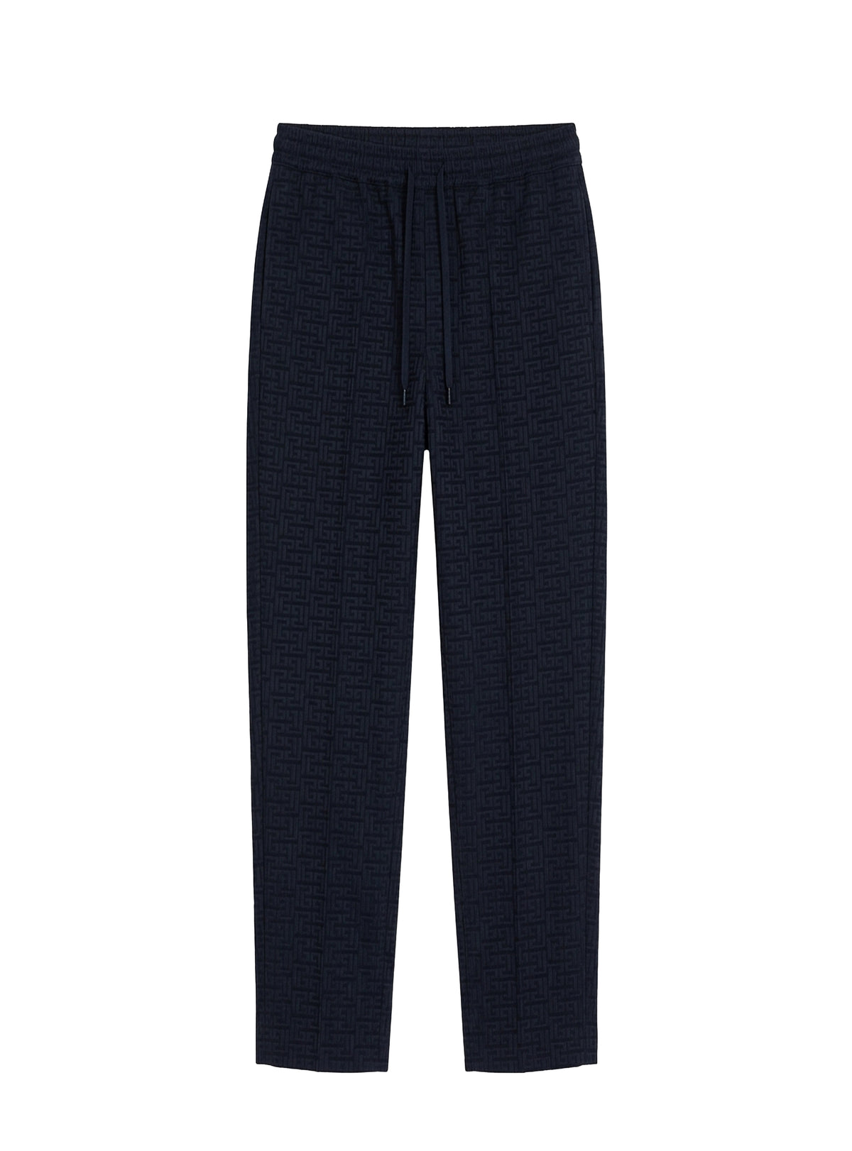Pantalon en jacquard monogramme PB Labyrinthe - Bleu Foncé & Marine