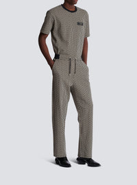 Jacquard jogging trousers - Ivory & Black