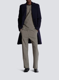 Jacquard jogging trousers - Ivory & Black