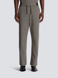 Jogging en jacquard monogramme pb labyrinthe - Ivoire & Noir
