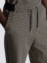 Jogging en jacquard monogramme pb labyrinthe - Ivoire & Noir