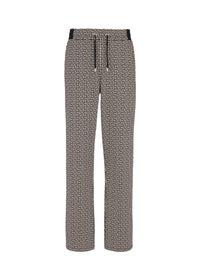 Jacquard jogging trousers - Ivory & Black