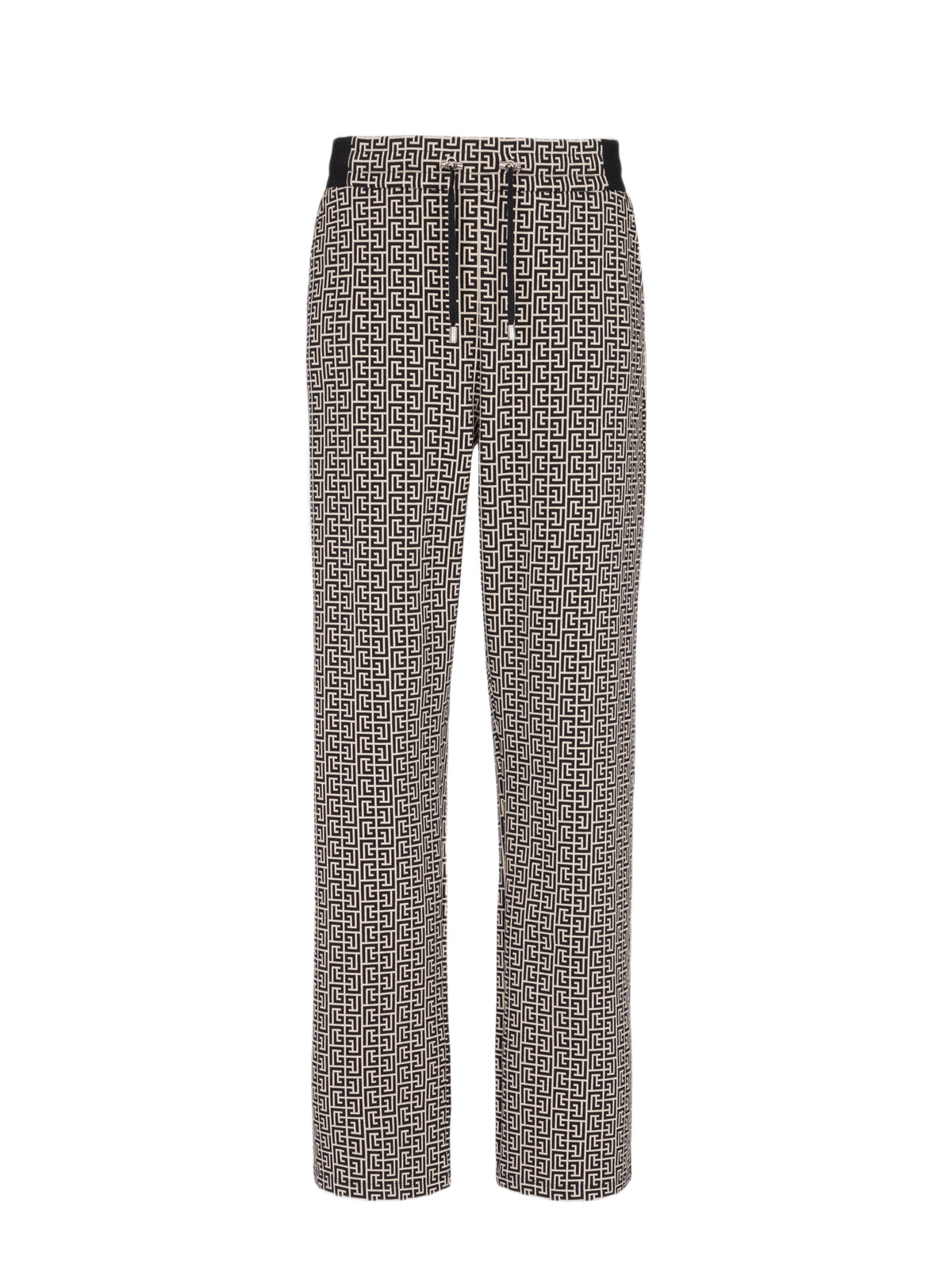 Jacquard jogging trousers - Ivory & Black
