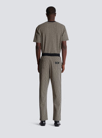 Jogging en jacquard monogramme pb labyrinthe - Ivoire & Noir