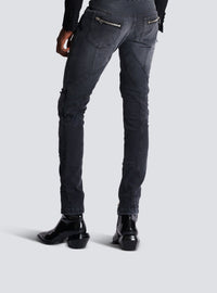 Double crepe spencer jacket - Black & Black