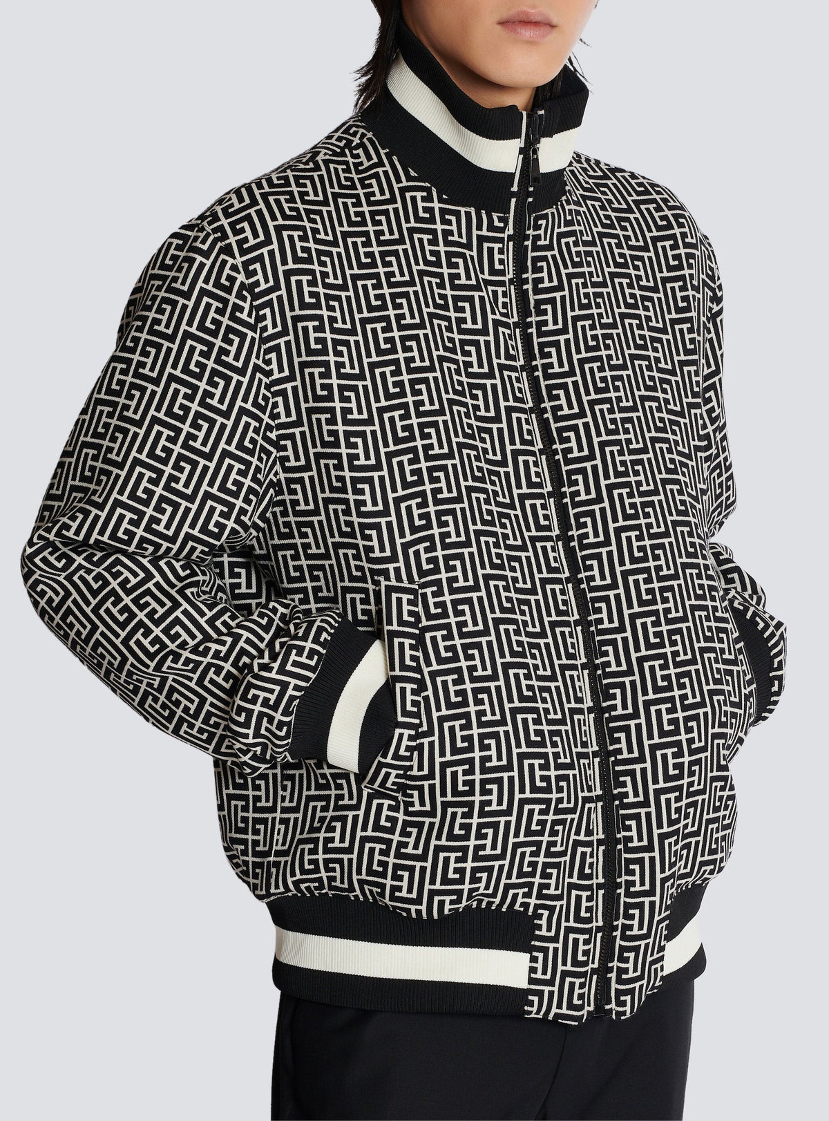 Monogram reversible bomber jacket - Dark Blue & Navy