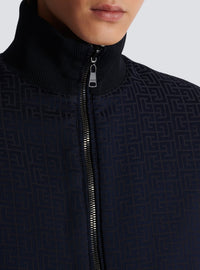 Monogram reversible bomber jacket - Dark Blue & Navy