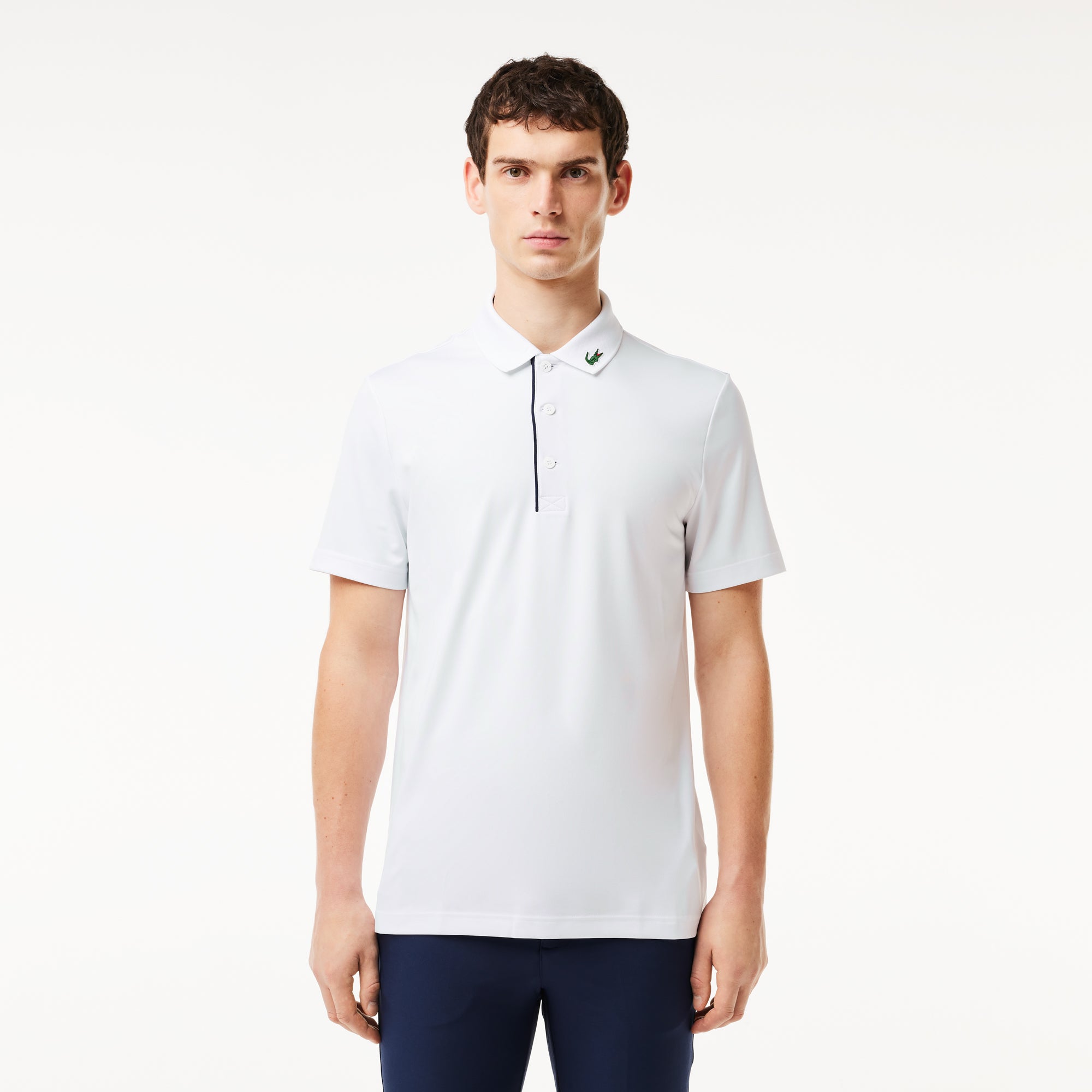 Polo à manches courtes - Blanc & Marine