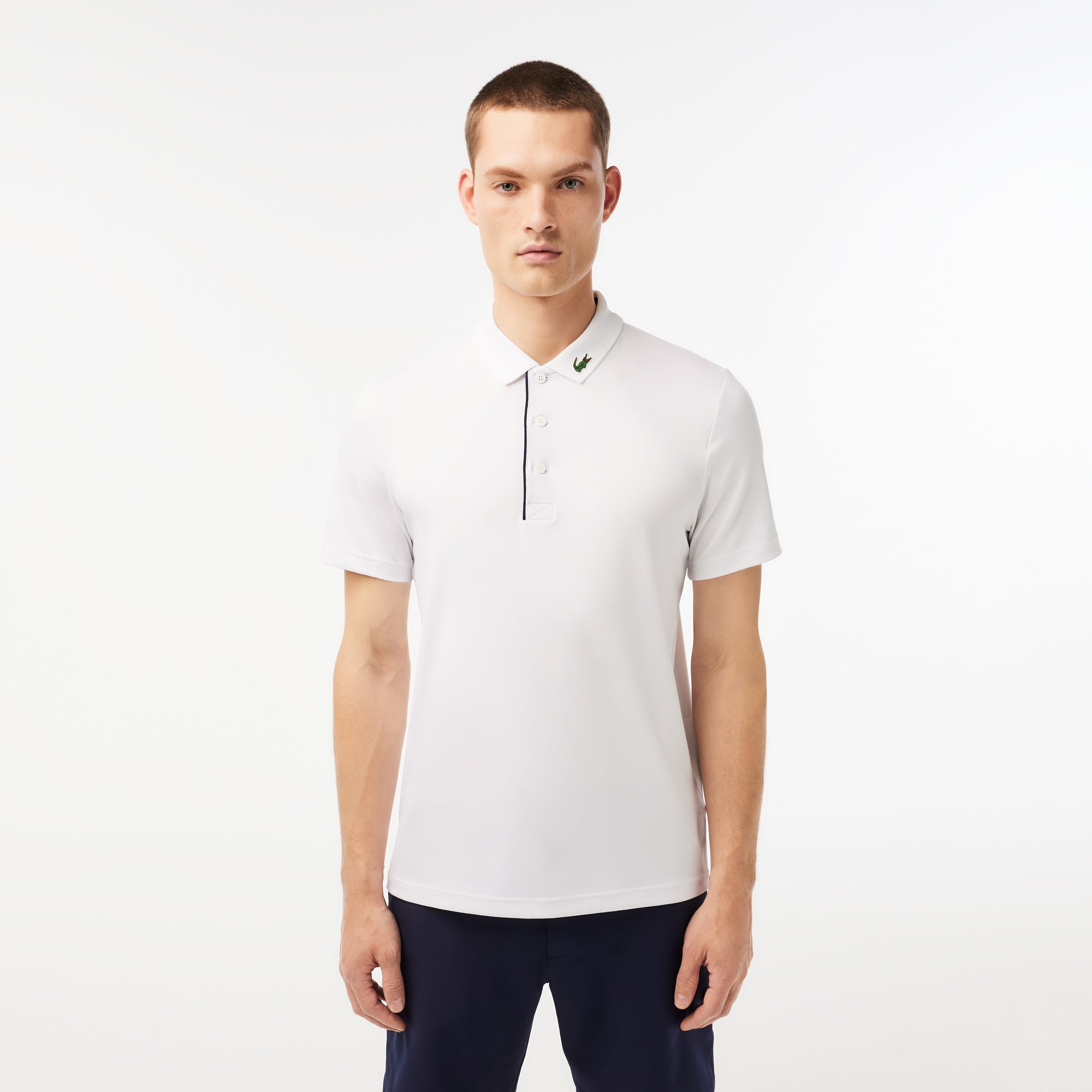 Polo à manches courtes - Blanc & Marine