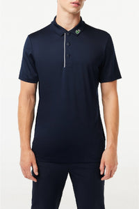 Polo coupe droite Golf à protection UV - Marine & Blanc