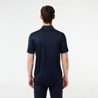 Polo coupe droite Golf à protection UV - Marine & Blanc