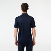 Polo coupe droite Golf à protection UV - Marine & Blanc