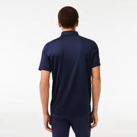 Polo coupe droite Golf à protection UV - Marine & Blanc